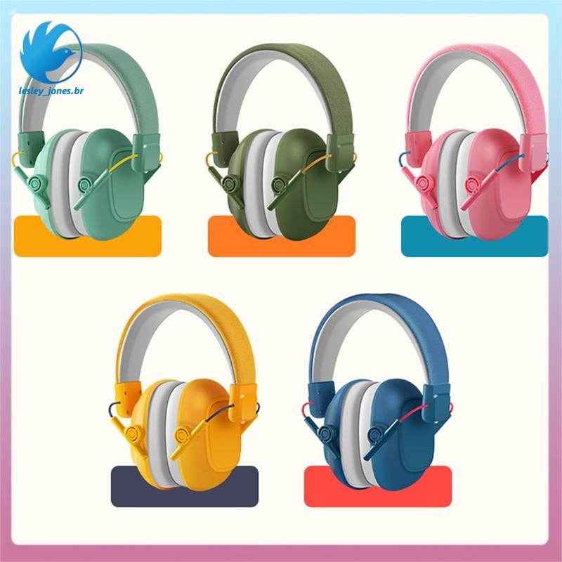 [lesley_jones.br] Fones De Ouvido Infantis Com Cancelamento De Ruído Para Aprendizagem-Protetores Antirruído Descompress