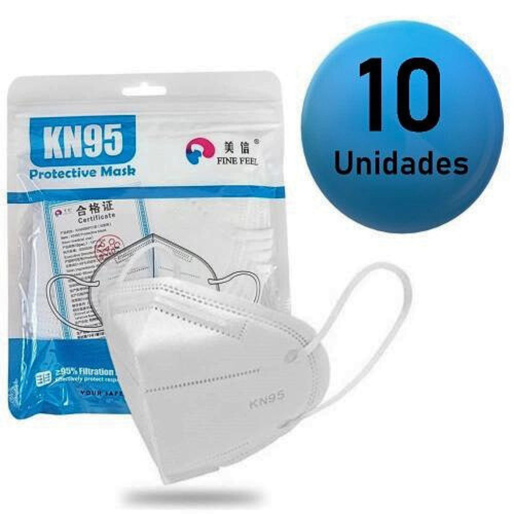 KIT COM 10 UNIDADES Máscara KN-95 Proteção Respiratória/Confortável/Máscara Protetora