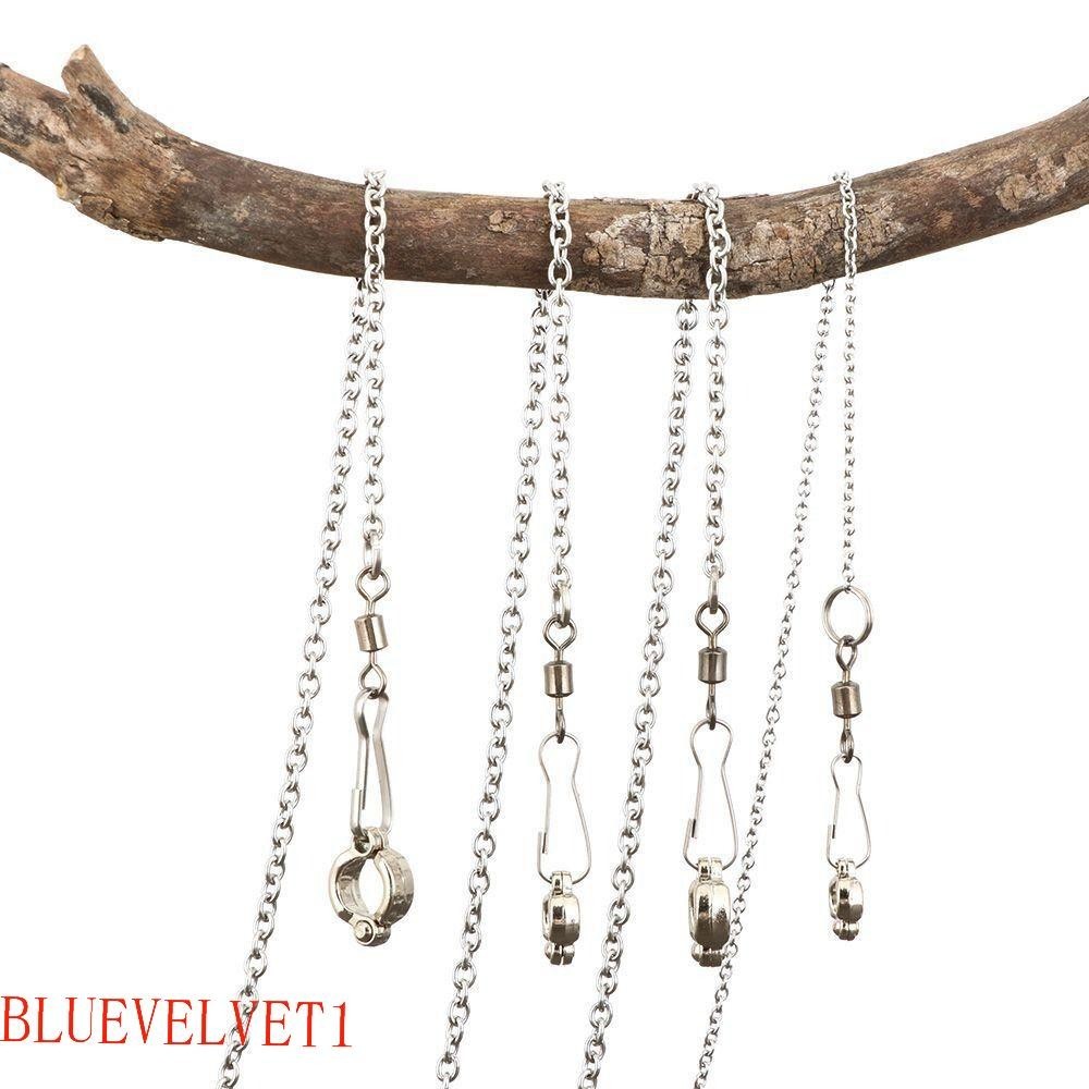 BLUEVELVET1 Corrente Para Pés De Periquito , Treinamento Voador , Calopsita De Aço Inoxidável Com Fivela Giratória , Sup