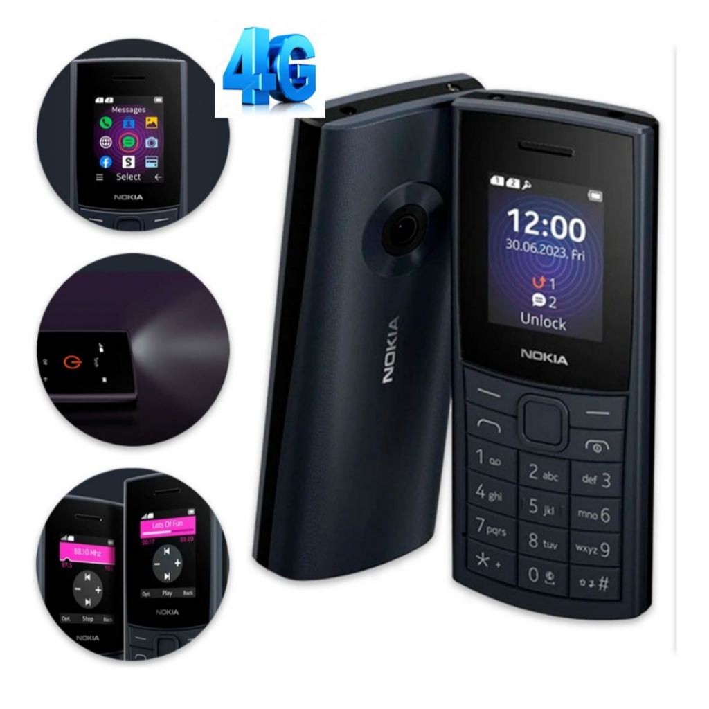 Celular Nok‘’a110 4G Com WhatsApp e 2 Chip Fácil Para Idoso