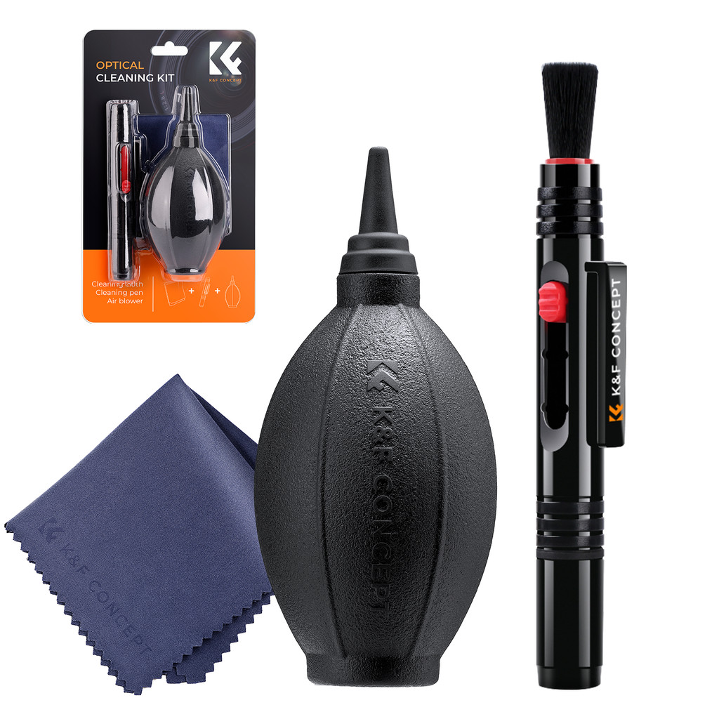 Kit Premium K&F Limpeza Câmera Lente Dslr Lcd 3x1 Fotografia