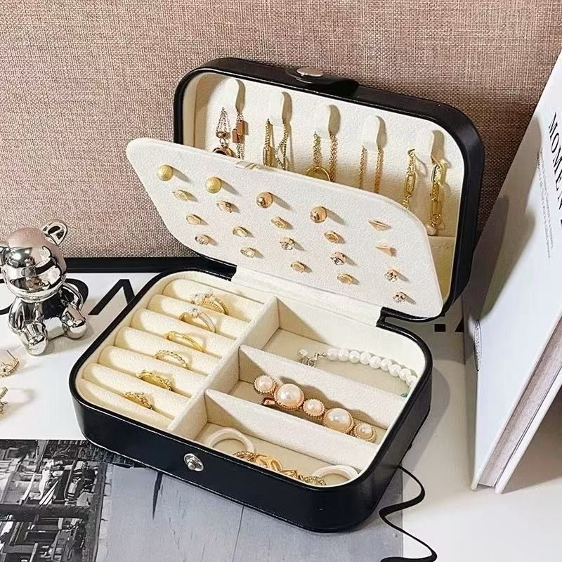 Porta joias Grande Para Viagem Portátil Caixa Armazenamento para  brincos, anéis, pulseira Generic e Bijuteria