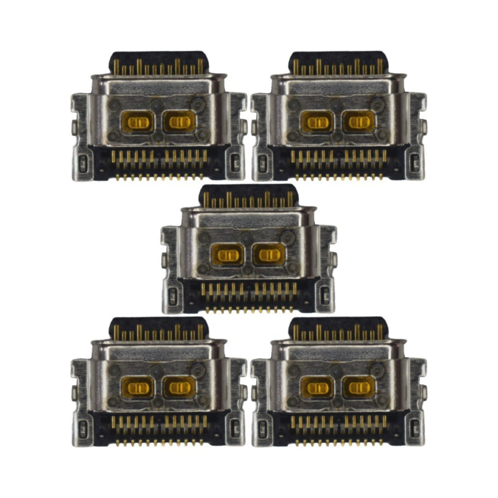 Kit 5 peças Conector Carga Type-C Tipo-C Compatível Moto G7/G7 Plus Original