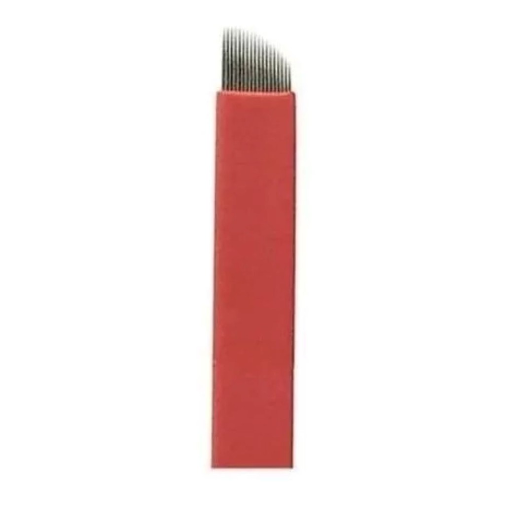 Kit 10/20/50 Lâminas 12 Pontas Flex Agulhas Tebori Fina 0,18mm chanfrada