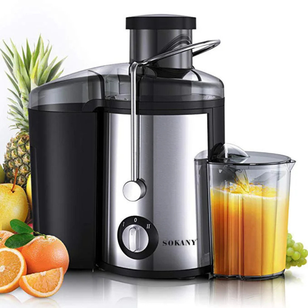 Centrífuga Alimentos Elétrica Juicer Suco Frutas 1500w Inox Cor Preto E Inox 110V/220V