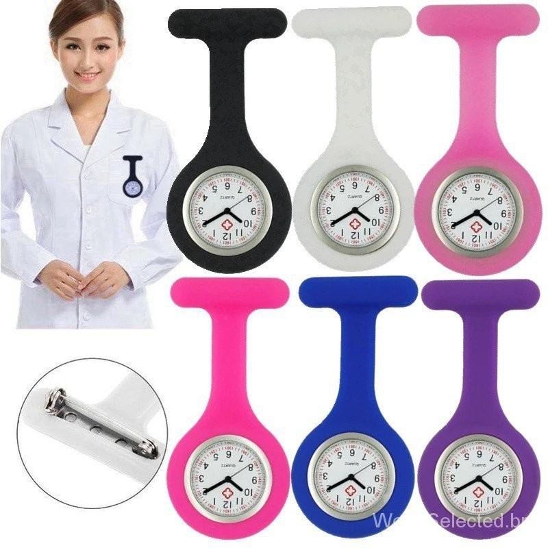 Relógio Unisexo Médico/Enfermagem De Silicone Com Cores Sortidas De Lapela