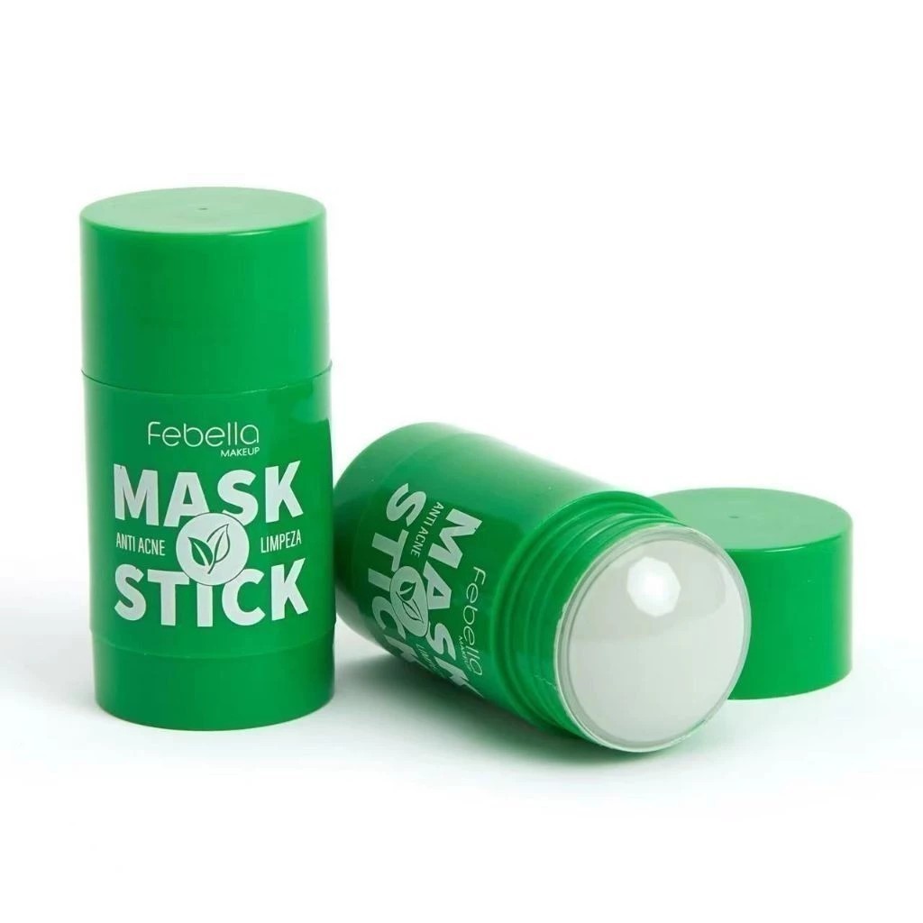 Máscara facial em bastão de chá verde para remoção de cravos, tratamento de acne, hidratação e clareamento da pele do ro
