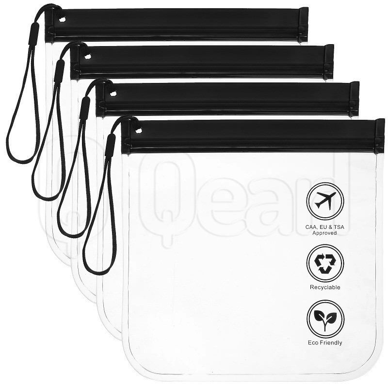 Saco De Armazenagem Com Zíper Transparente-Para Cosméticos De Viagem À Prova D'água E Reutilizável De Vazamento De PEVA Portátil Arquivo Estudantil