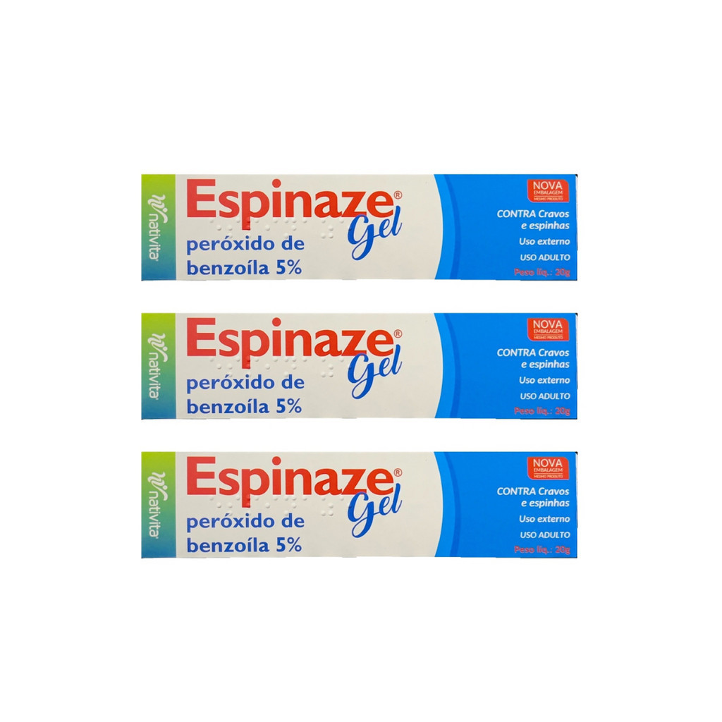 kit 3x Espinaze gel 20g Tratamento De Acnes
