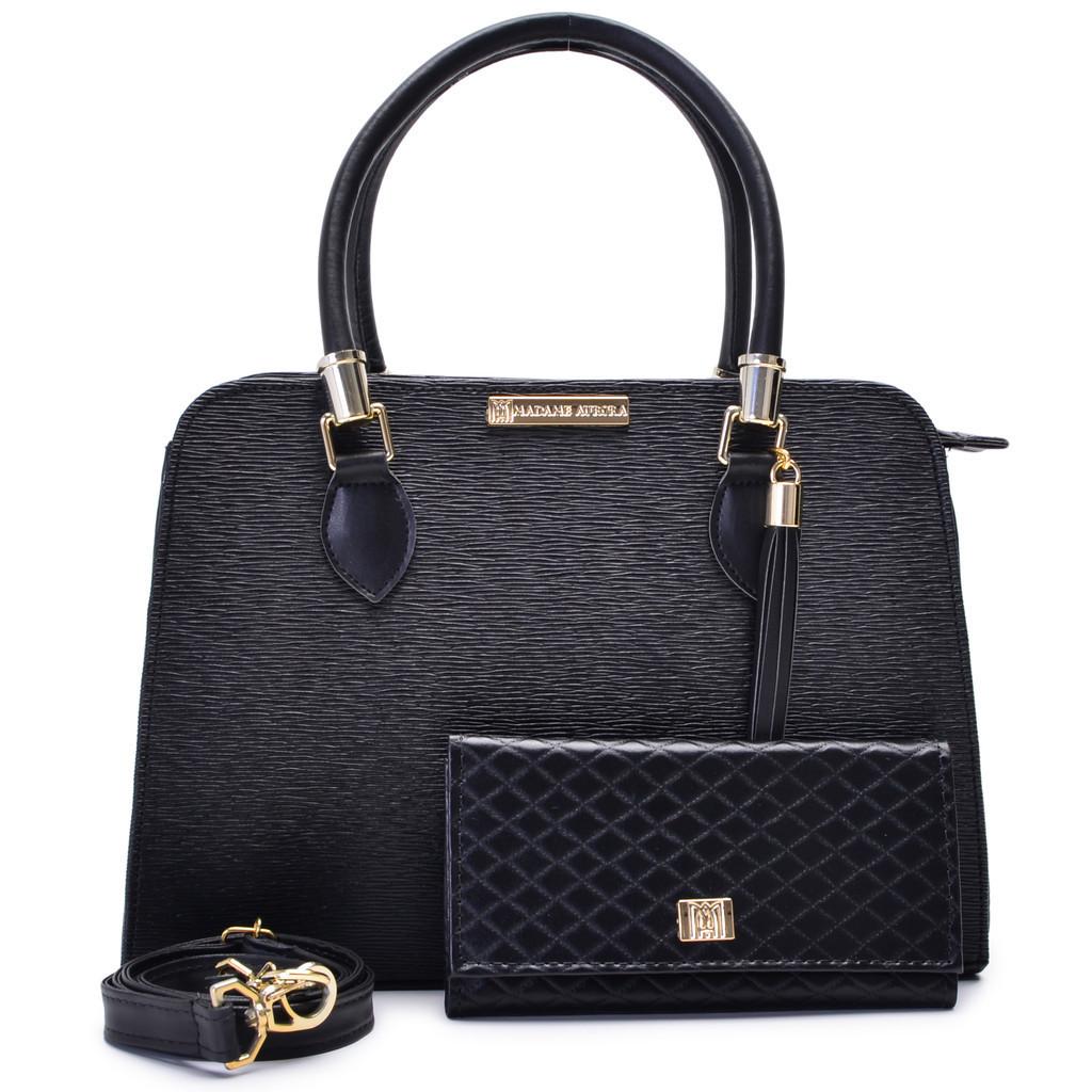 Bolsa Feminina Angike Casual Tote Média Alça Tranversal De Ombro + Carteira Feminina