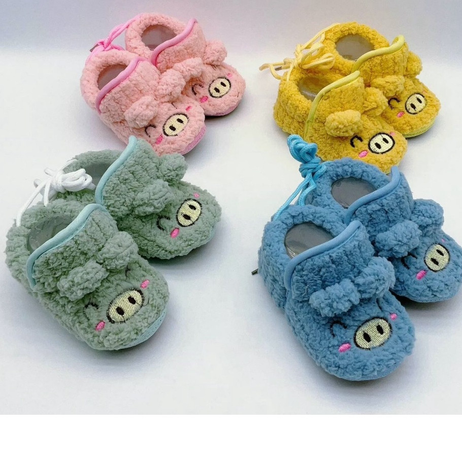 Pantufa fofa para bebês infantil Menor Que 6 Meses/Pantufa infantil para proteger menino e menina do frio