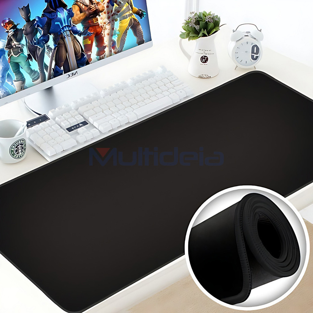 Mouse Pad Gamer Grande Speed Borda Costurada Gigante 70x30cm  E Mousepad RGB 80x30cm