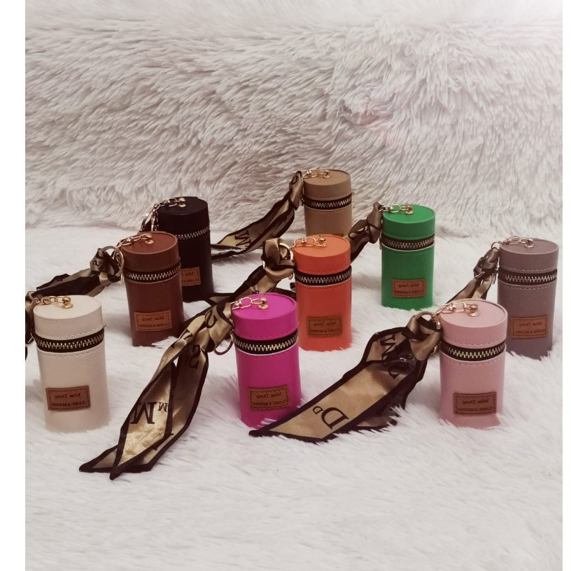 ASAYONG Acessório Para Bolsa Porta Baton / Chaveiro Glamour Liso