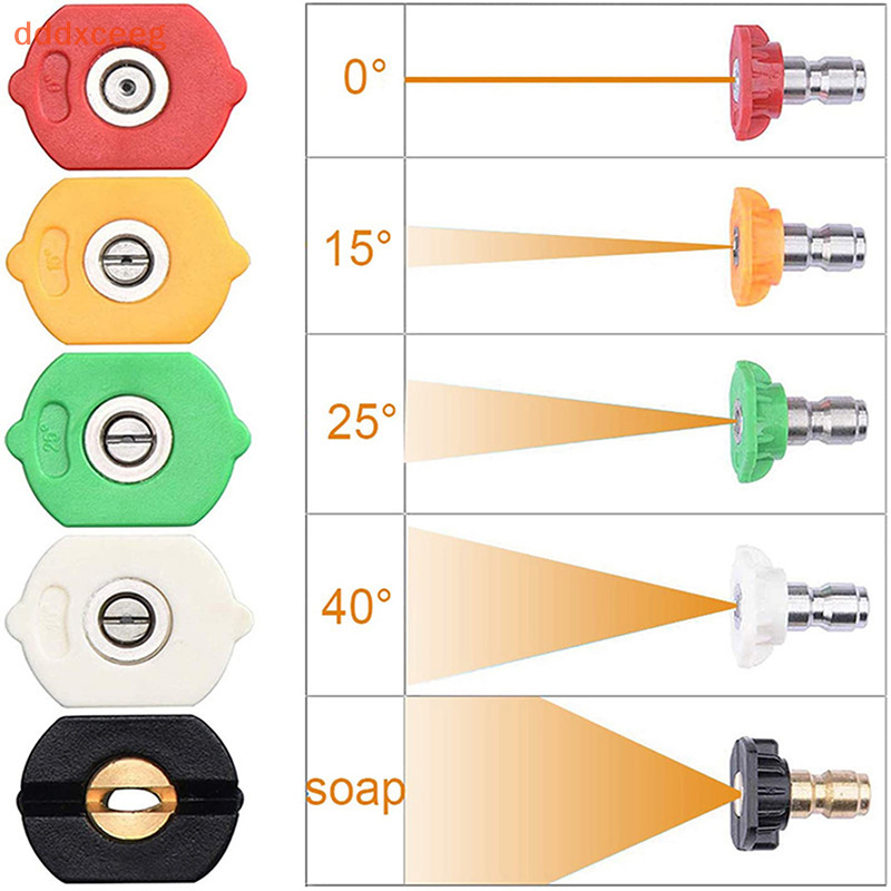 Acoplador Rotativo De Conexão Rápida De 1/4 " Adaptador Ajustável Com 5 Bicos De Cobre Para Lavador De Carro De Alta