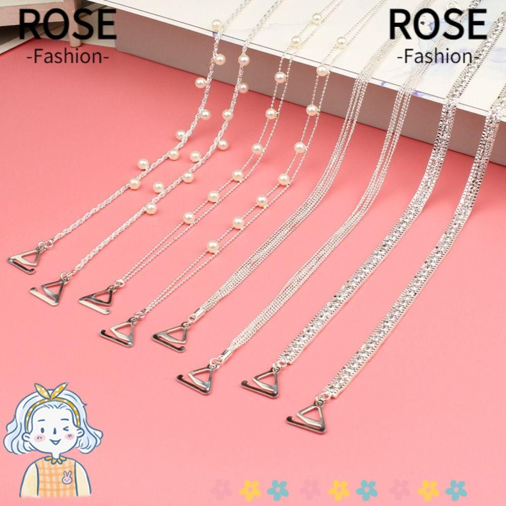 Alça De Roupa Íntima ROSEGOODS , Alças De Sutiã De Metal Antiderrapantes Ombro Ajustáveis De Strass Da Moda