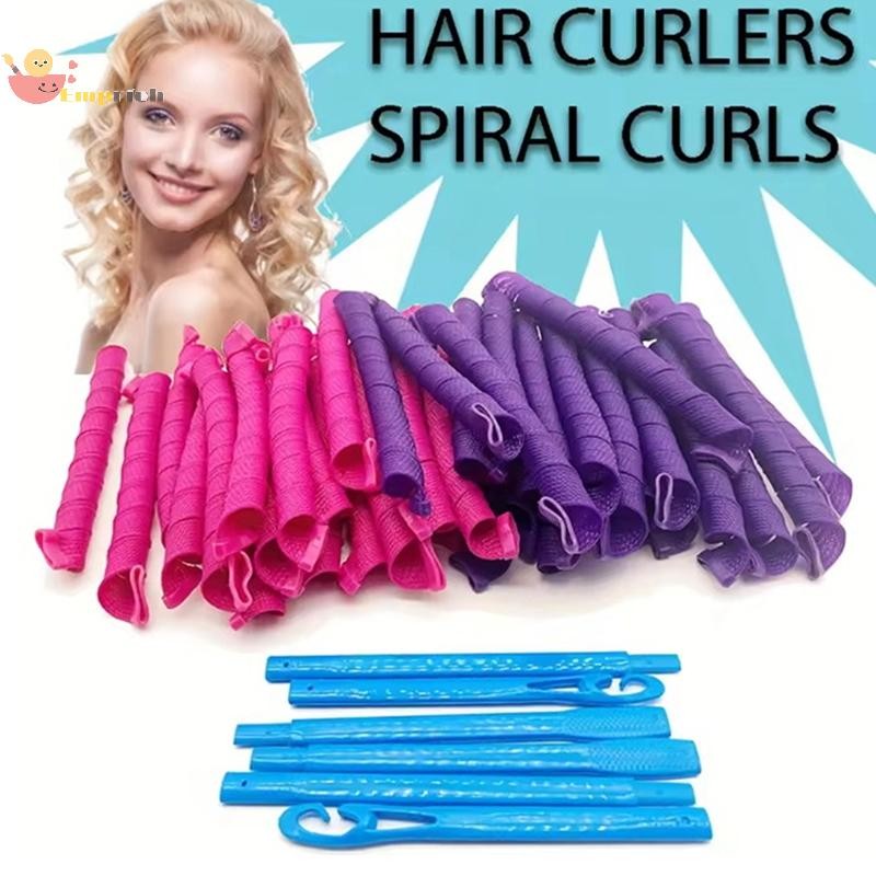 EMCH > Conjunto De Modeladores De Cabelo Sem Calor Cria Cachos Espirais Saltitantes Danos Ao , Ganchos Fáceis De Usar Pa