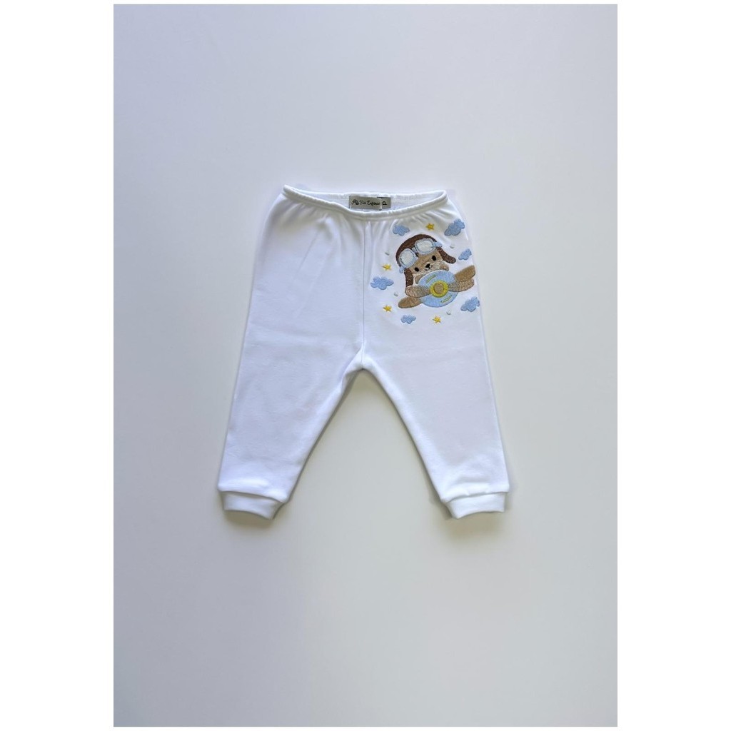 Calça Urso Avião Infantil Algodão Via Enfance