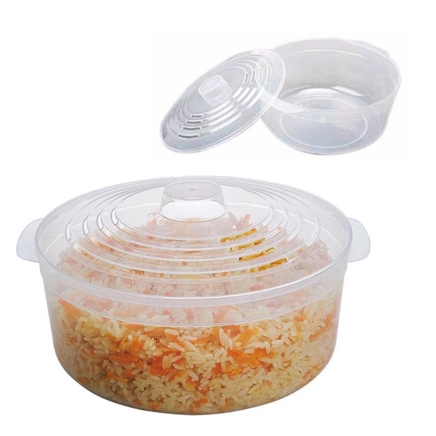 Panela para Micro-ondas | Multiuso | Com tampa | Prepare Arroz, Legumes e Pipoca em Minutos | 2L