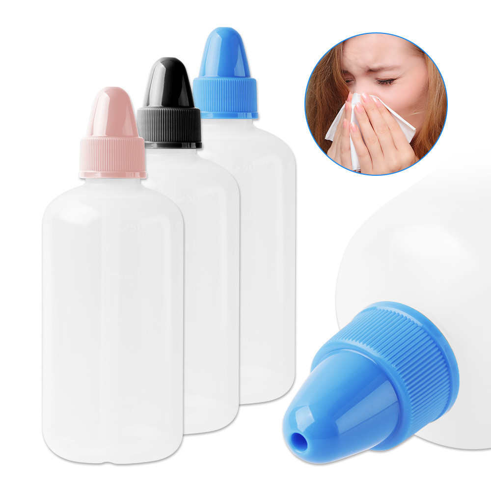 250ml Lavar Frasco De Nariz Nasal Neti  Silicone Macio Irrigação De Enxágüe Sinusal Limpeza Do Alívio