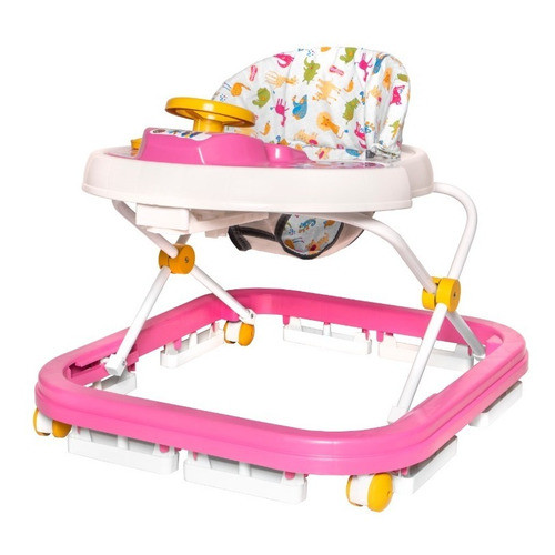 Andador Infantil Para Bebê e criança Sonoro Menina Styll Baby seguro com selo do inmetro-Rosa