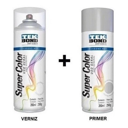 PRIMER AEROSSOL 350ML  TEK + VERNIZ AEROSSOL 350ML TEK