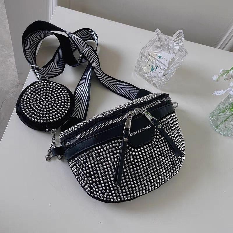 ASAYONG Bolsa Pochete Feminina de Strass Luxo De Ombro Ref: 141/132
