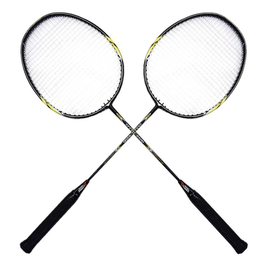 Par de Raquete de Badminton para jogar na praia clube quintal cor preto com bolsa