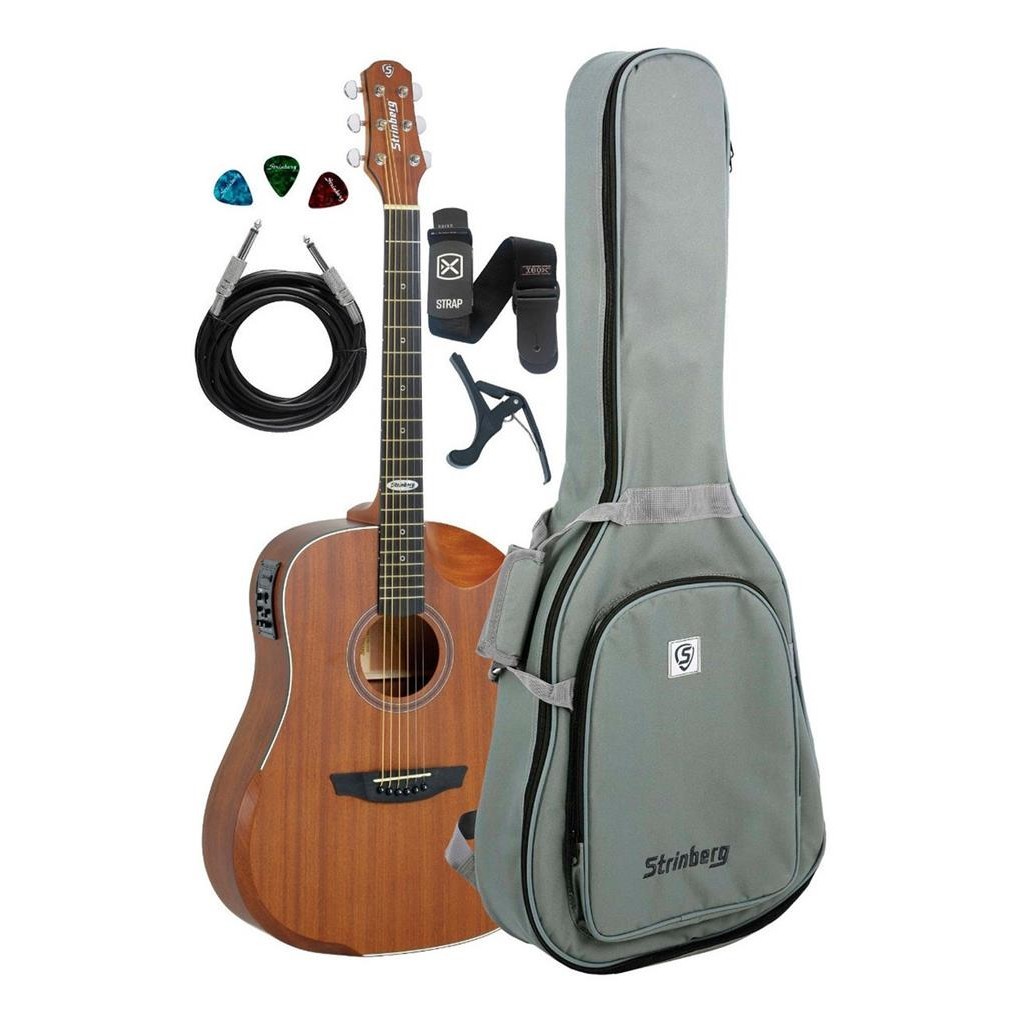 Violao Strinberg Sd201 Hcr Mgs Half Cutaway +bag+acessorios