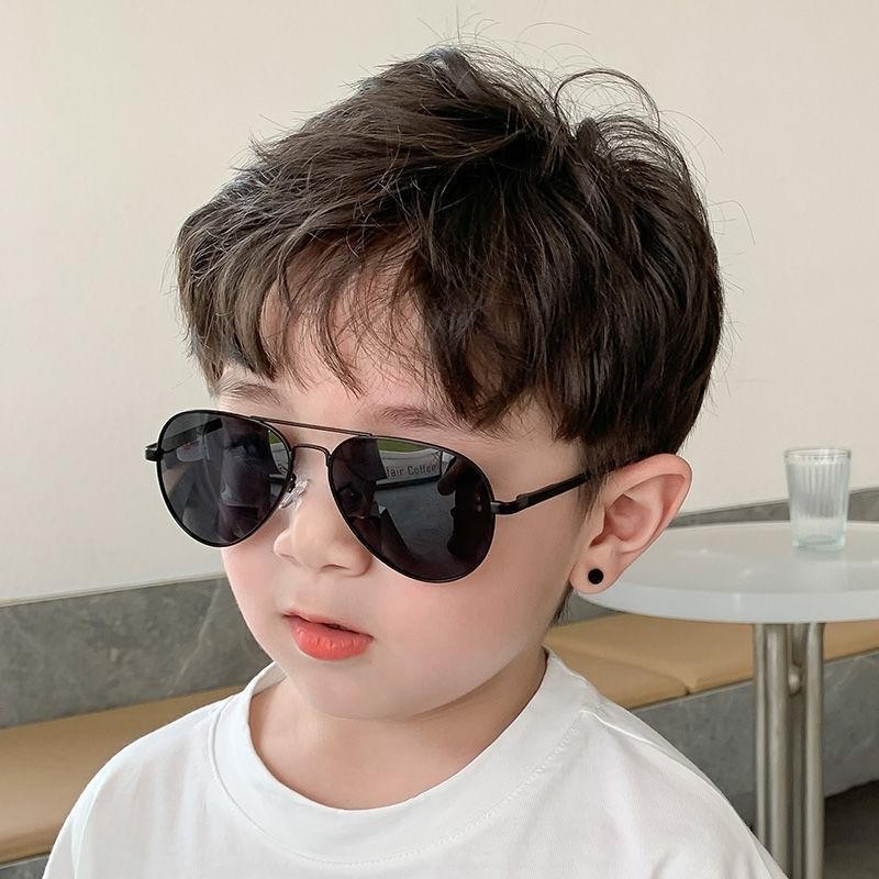 Óculos De Sol Com Armação De Metal Infantil Ao Ar Livre Meninos Meninas Proteção UV