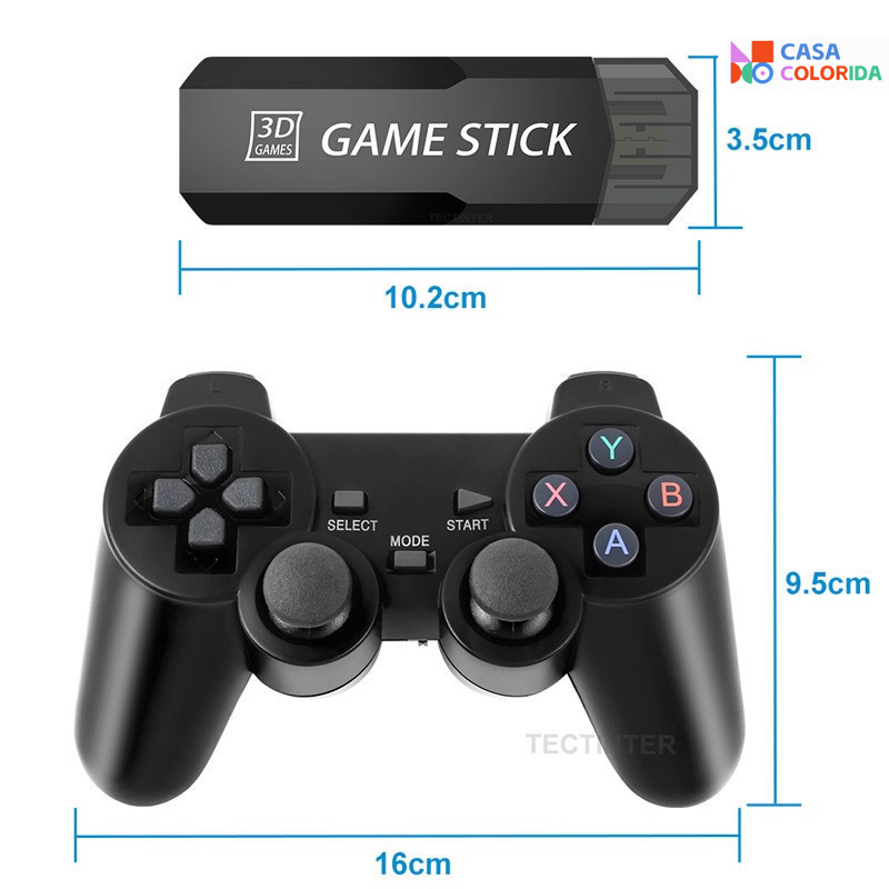 Videogame Stick 2-Console 4k GD10 64GB 37000 MIL Games 2 Controla Os Jogos Prontos Para Entregar Retrô PSP PS1 GBA