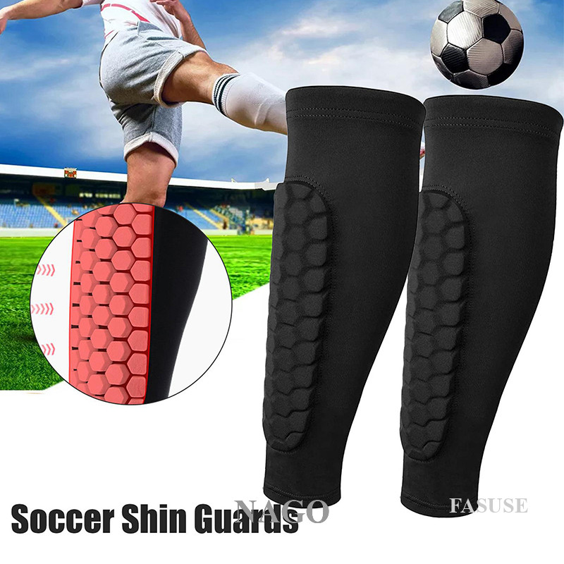 NAGO 1 PC Caneleiras De Futebol Profissional De Favo De Mel Pernas Mangas De Proteção
