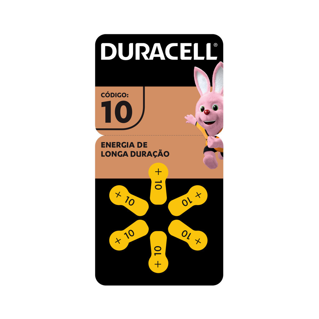 Pilha Duracell Auditiva 10 Com 6 Unidades