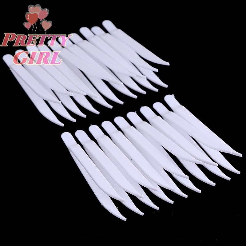 [Pretty ggirl] 20 Peças Pinças Descartáveis De Plástico Médica Pequenas Contas Fórceps Para Fazer Joias [Novo]
