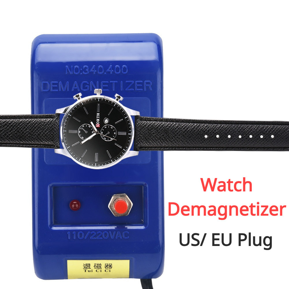 US Plug Watch Demagnetizer Desmagnetizer Relógio Mecânico De Quartzo Desmagnetize O Tempo Ferramenta De Reparo De Relógios Corretos Para Relojoeiro Profissional EU 110V 220V