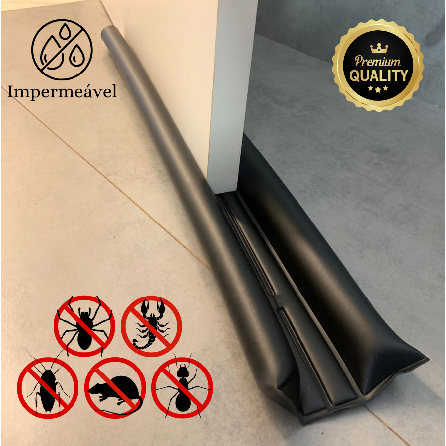 CORTA VENTO POEIRA veda PORTA Impermeável 70cm e 80cm Dupla Proteção