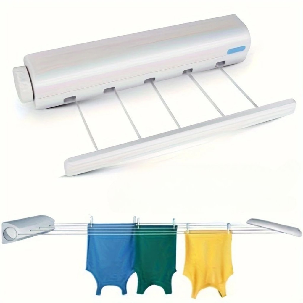 Varal Retrátil 5 Cordas 4,1m de Parede Automático Secalux