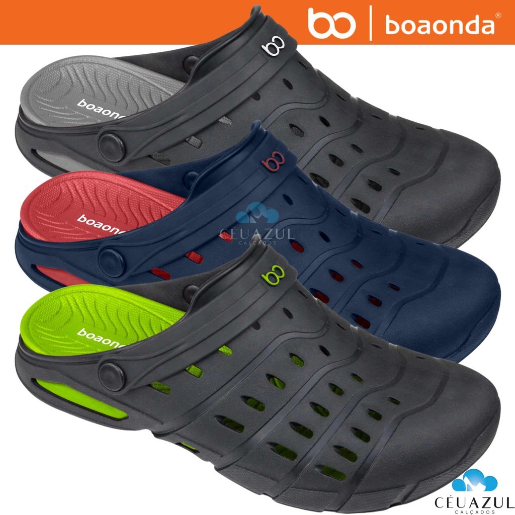 Chinelo Babuche Masculino Ravi Clog Ortopédico BoaOnda Trabalho Medico Conforto