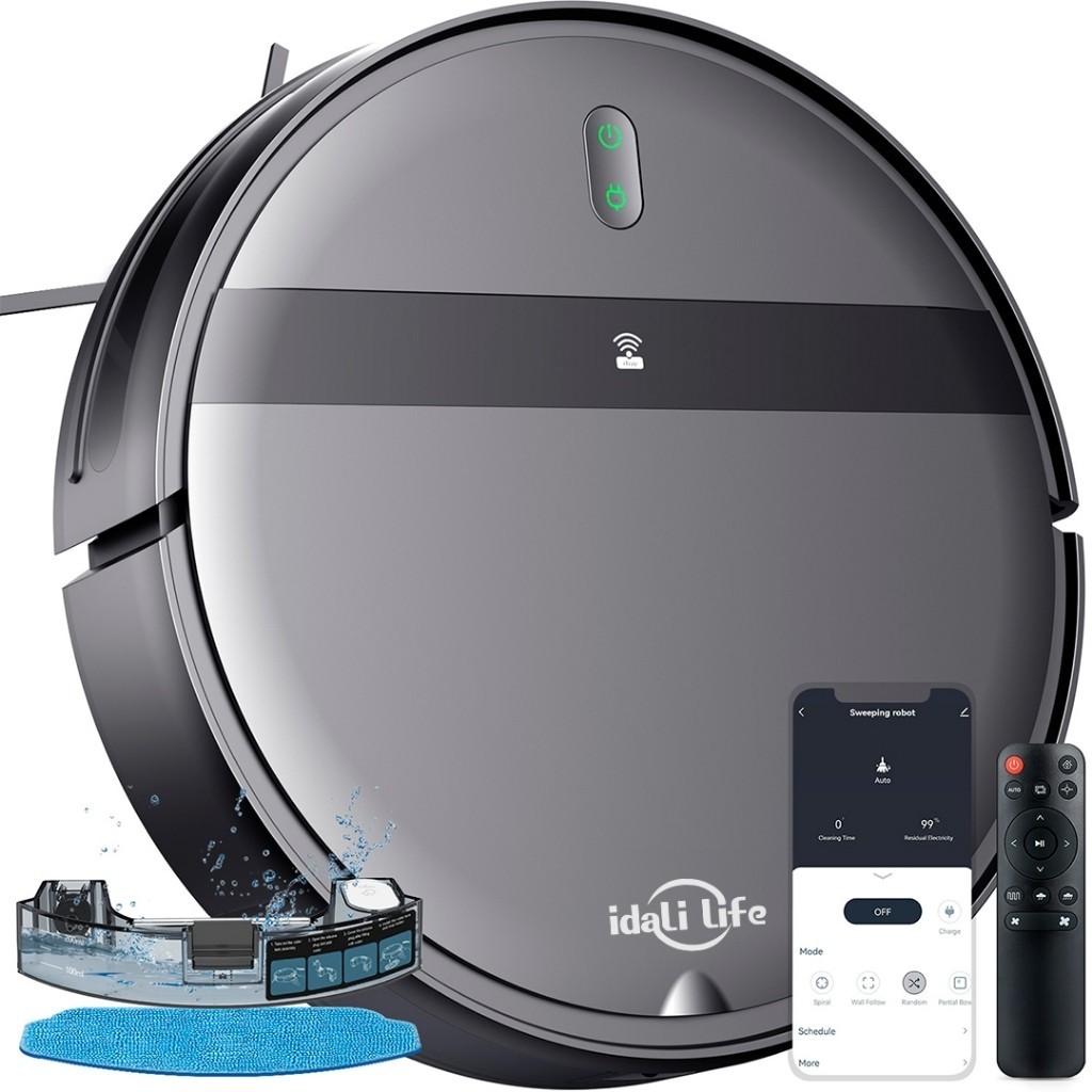 Aspirador de Pó Para Casa Robô Inteligente Com Sensores Anti- queda IDALI LIFE