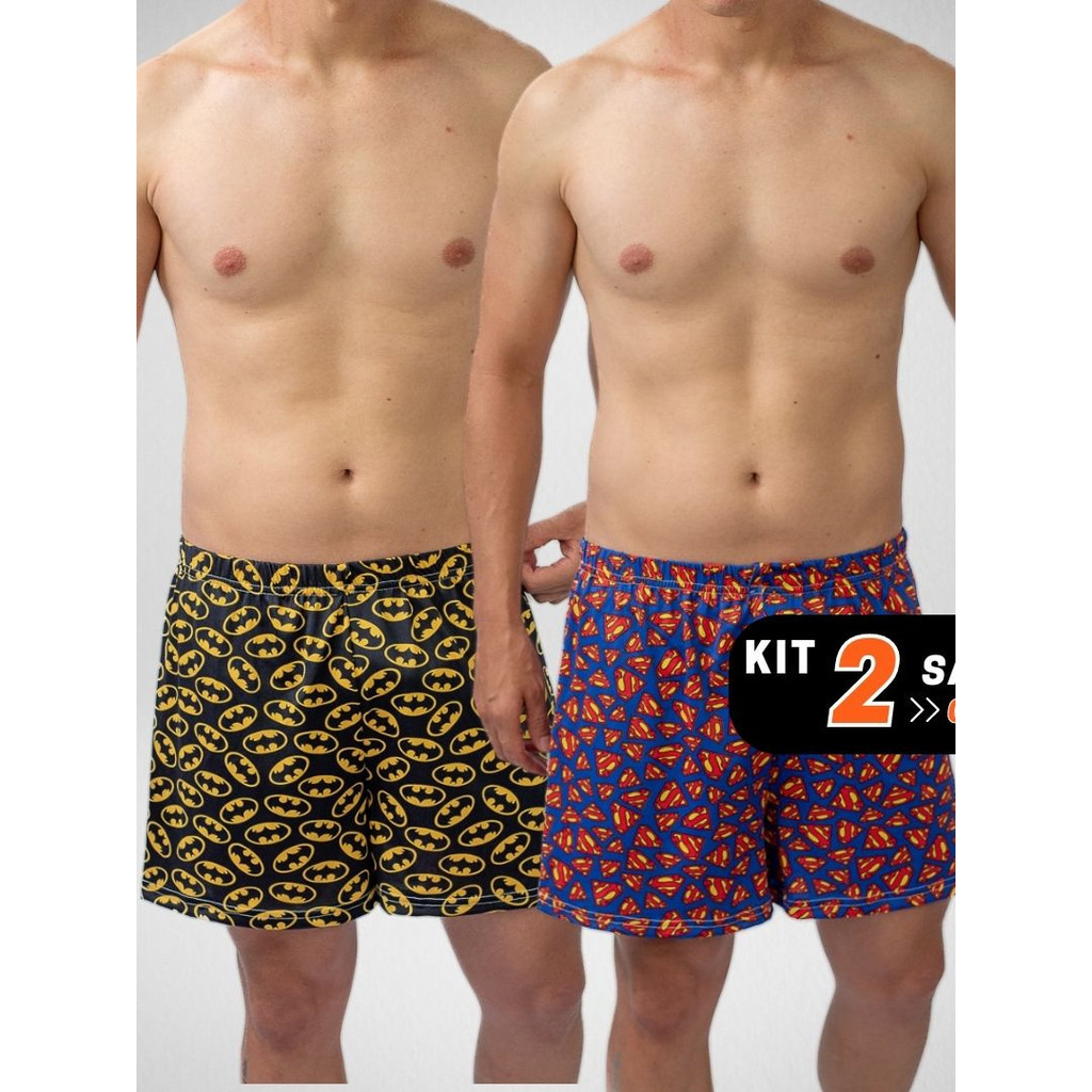 Kit 2 Samba Canção  Pijamas Masculino Short para Dormir Descansar Lazer Produto de Qualidade