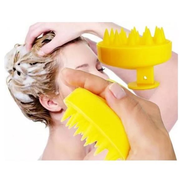 Escova Silicone Limpeza Capilar Massagem Spa Cabeça Corpo, CORES DIVERSAS
