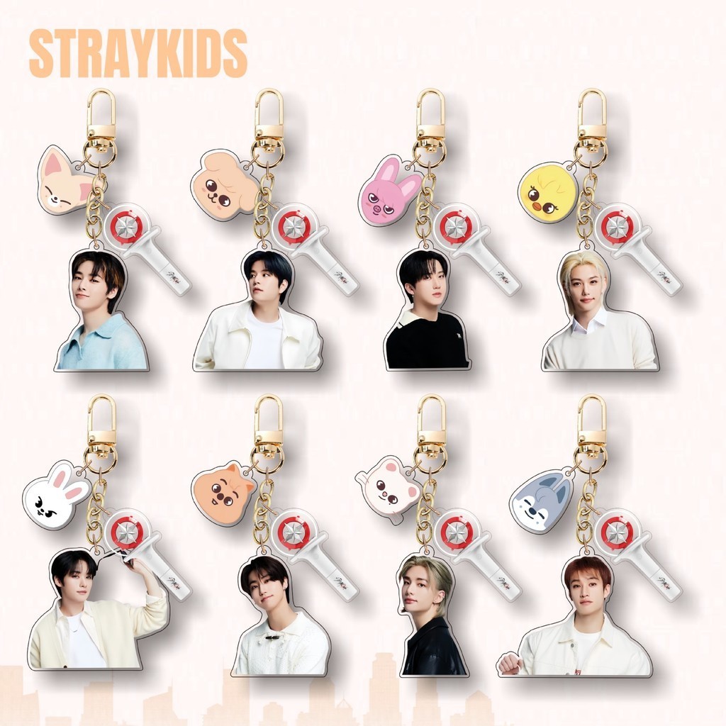 Kpop Straykids Chaveiro Acrílico Porta-Chaves SKZ Encanta Saco SEUNGMIN LEE KNOW BANGCHAN