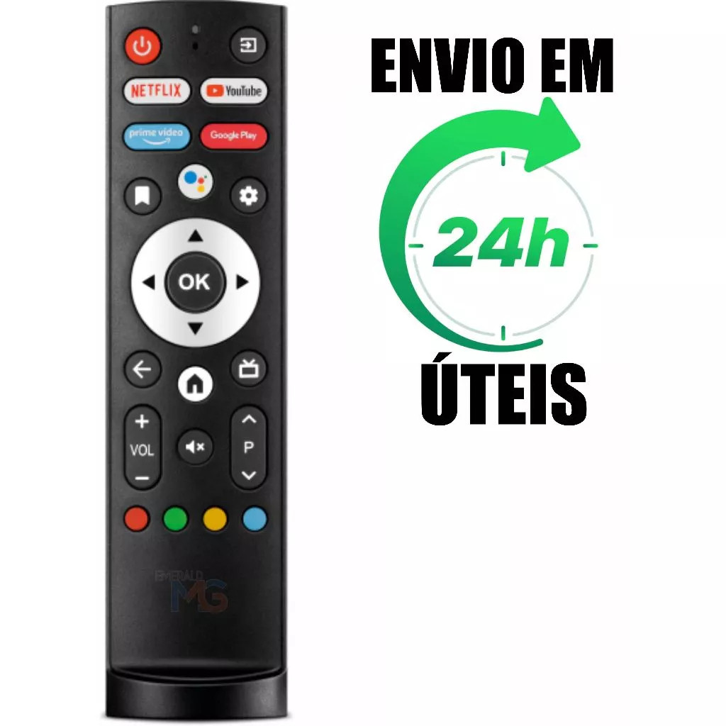 Controle Remoto Compatível Com Tv Aiwa  Tv 32/43/50 Android Aws-tv-50-bl-02-a