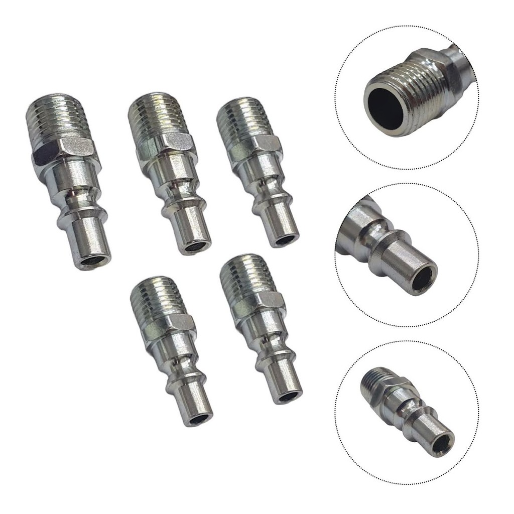 Kit 5 Pinos Conector Para Ar Comprimido Rosca Macho 1/4 Pol