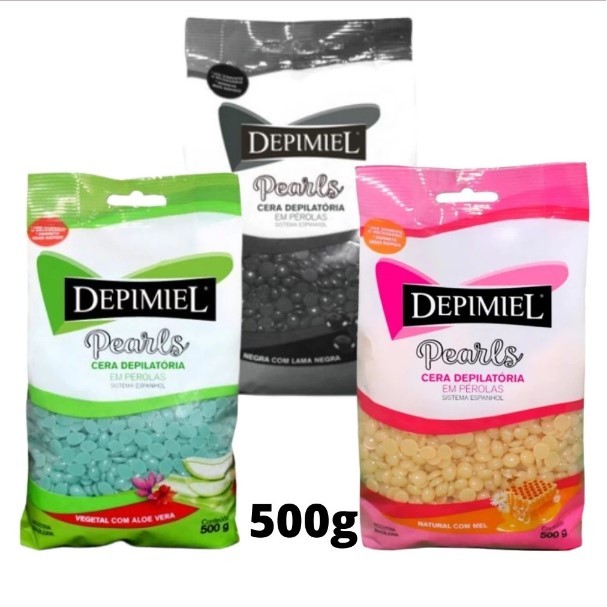 Cera Depilatória Quente Depimiel Elástica Granulado Profissional 500g