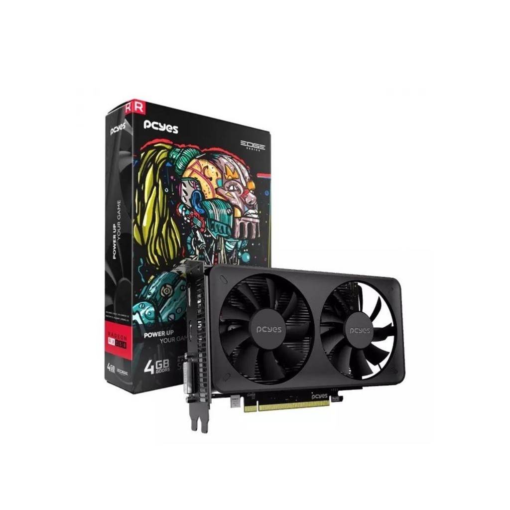 Placa de Video Pcyes Edge RX 550 2X 4GB 128Bits Dvi hdmi dp