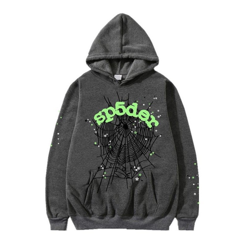 "Moletom Spider 555 com Capuz - Estilo Europeu e Americano! Suéter Outono/Inverno Inspirado no Hip-Hop de Young Thug"