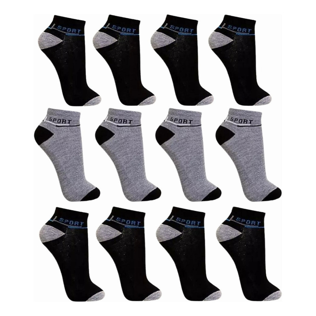 Kit de Meia Masculina Soquete 12 Pares Meias