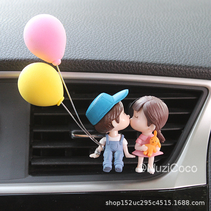 Saída De Ar Para Carros Ornamentos Fofos , Decoração De Casais De Cartoon Ação Condicionado