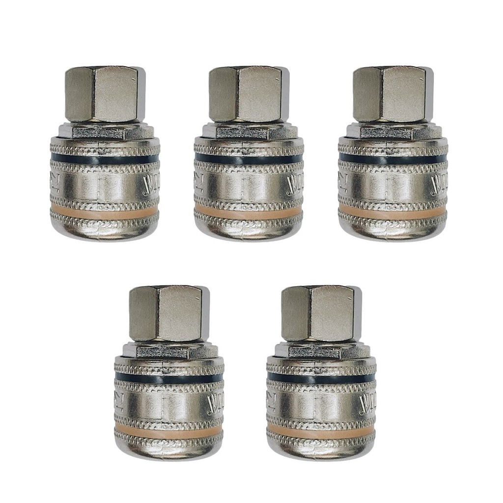 Kit 5 Engate Rápido Reforçado Uso Ar Comprimido 1/4 Femea