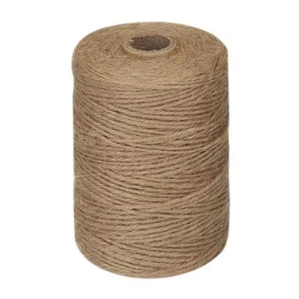 1 Rolo Fio Cordão Barbante Rami Juta 2 Mm 200 Gr 100 Metros Lembrancinha Artesanato